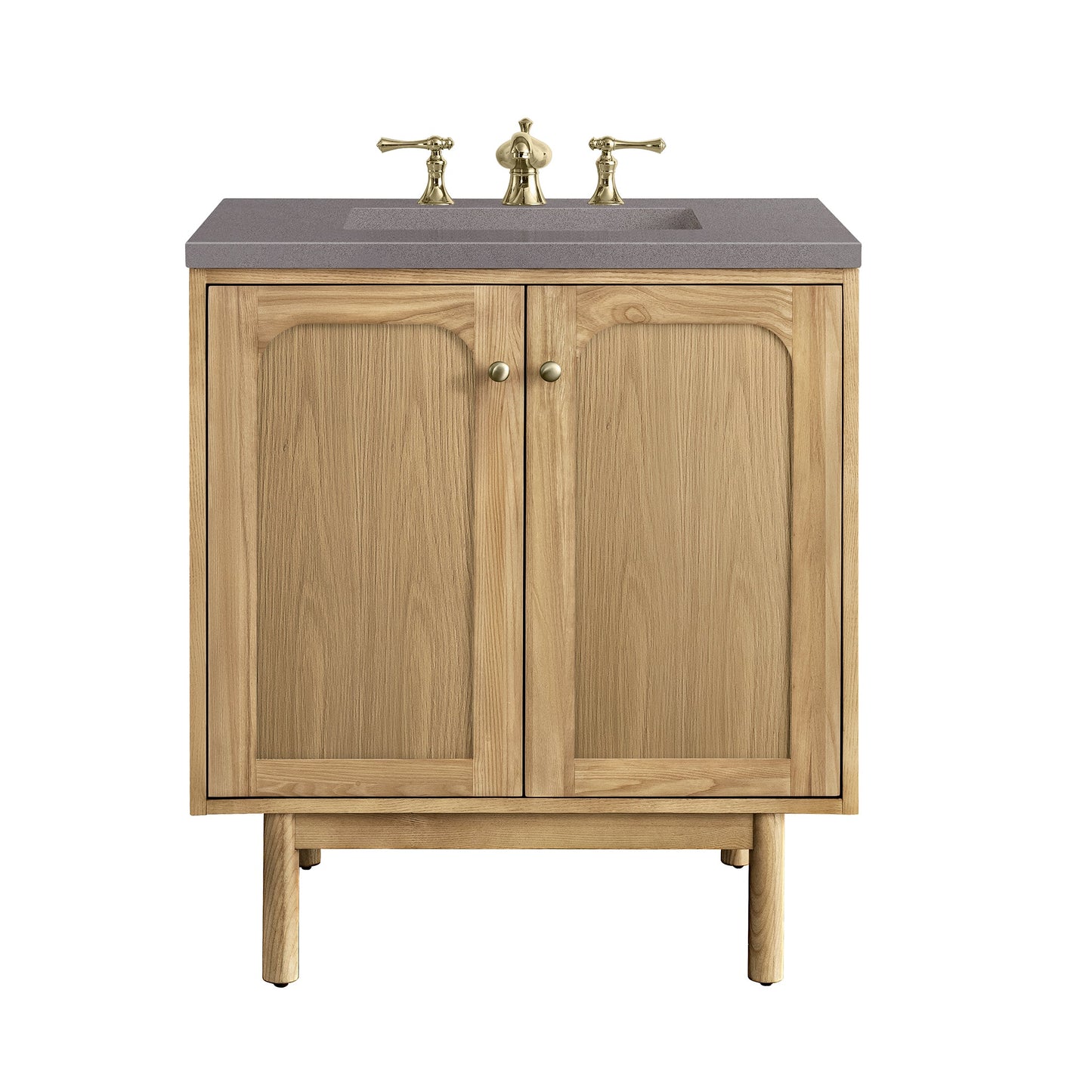 James Martin Vanities Laurent 30" Light Natural Oak Single Vanity With 3cm Grey Expo Top