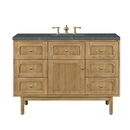 James Martin Vanities Laurent 48" Light Natural Oak Single Vanity With 3 cm Parisien Bleu Top