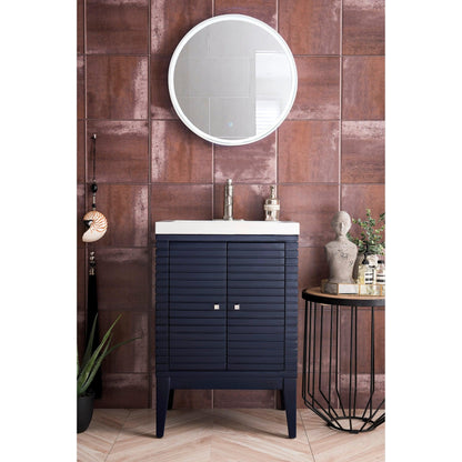 James Martin Vanities Linden 24" Navy Blue Single Vanity Cabinet