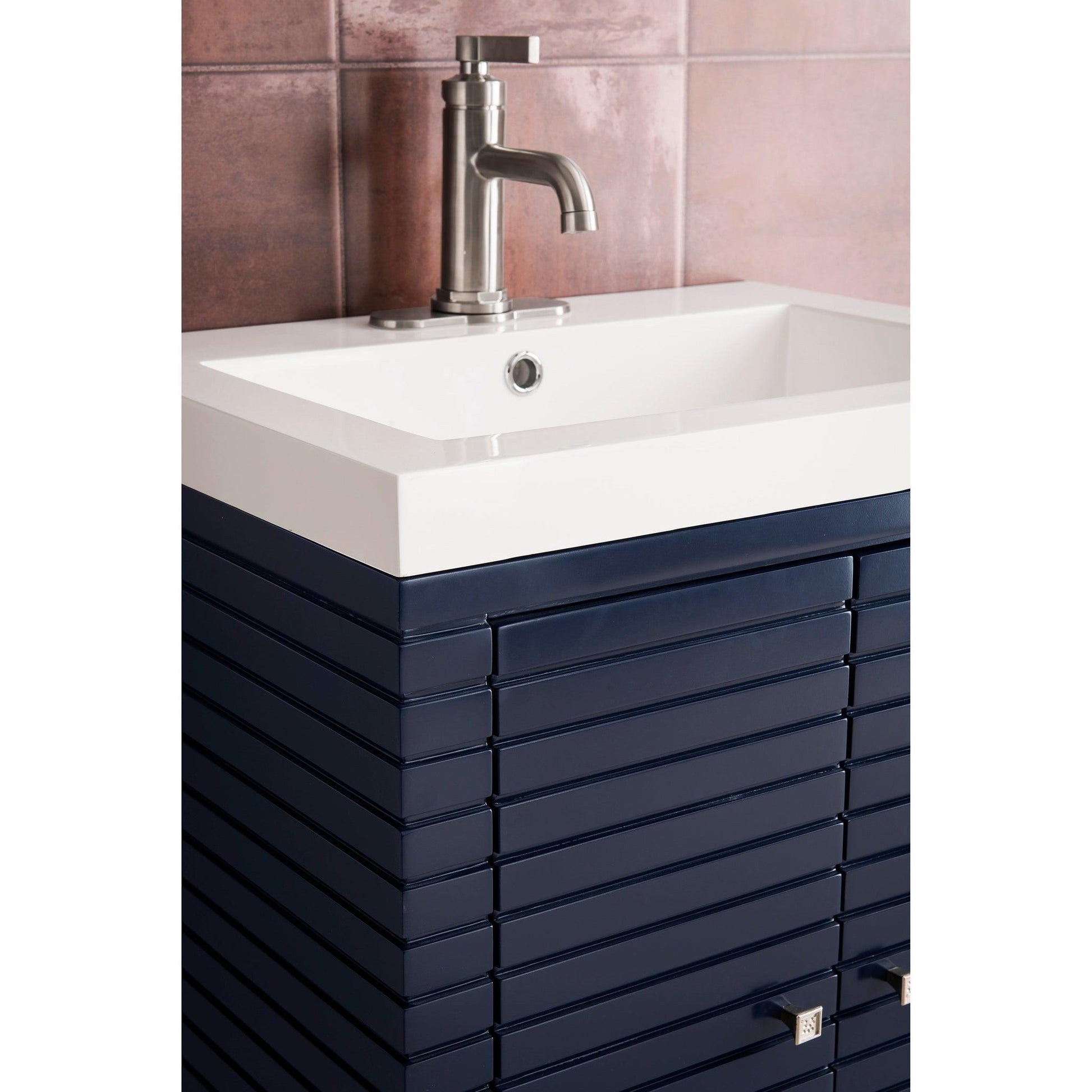 James Martin Vanities Linden 24" Navy Blue Single Vanity Cabinet