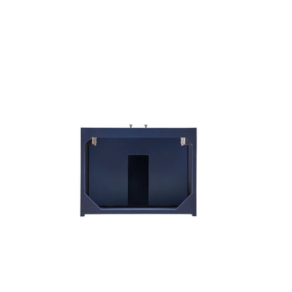 James Martin Vanities Linden 24" Navy Blue Single Vanity Cabinet With White Glossy Composite Countertop