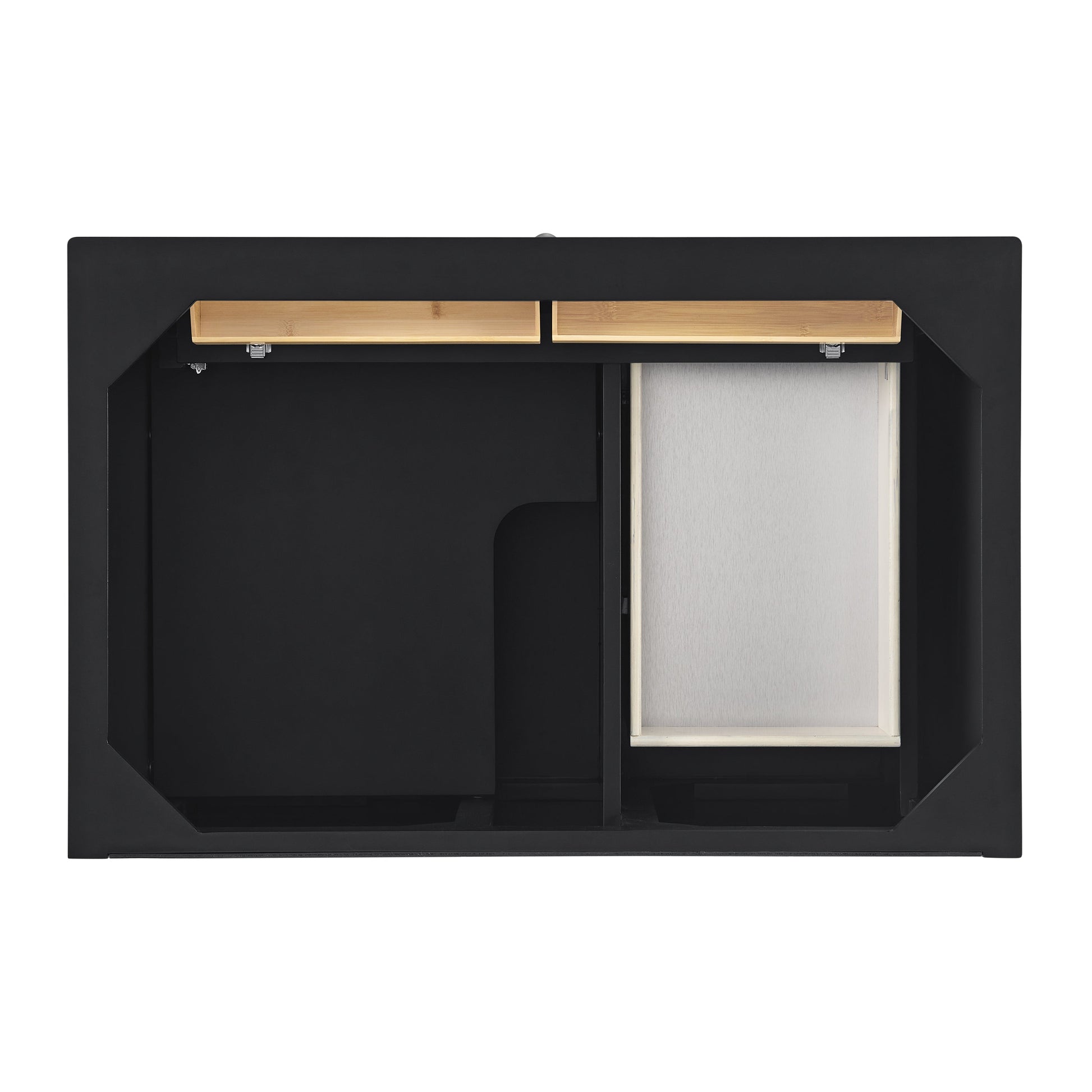 James Martin Vanities Lorelai 36" Black Onyx Single Vanity With 3 CM Arctic Fall Solid Surface Top