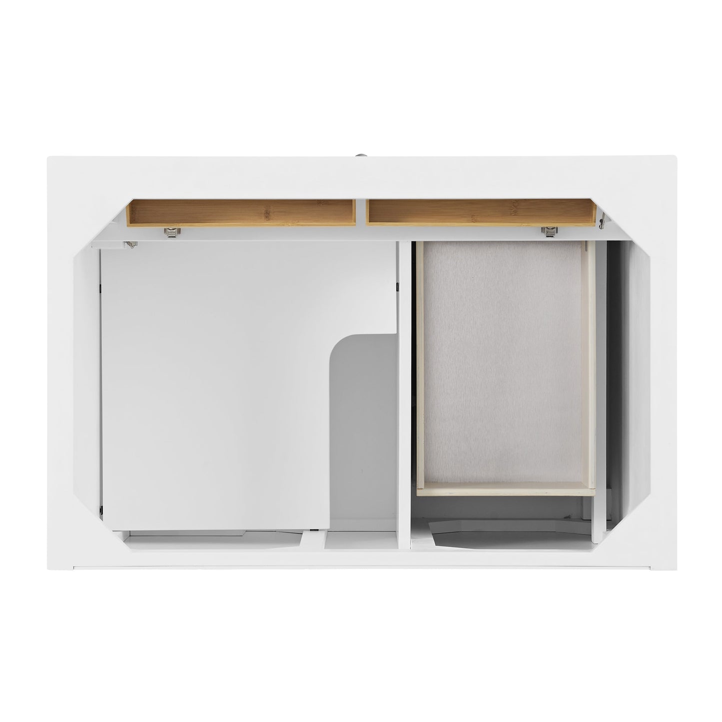 James Martin Vanities Lorelai 36" Bright White Single Vanity With 3 CM Arctic Fall Solid Surface Top