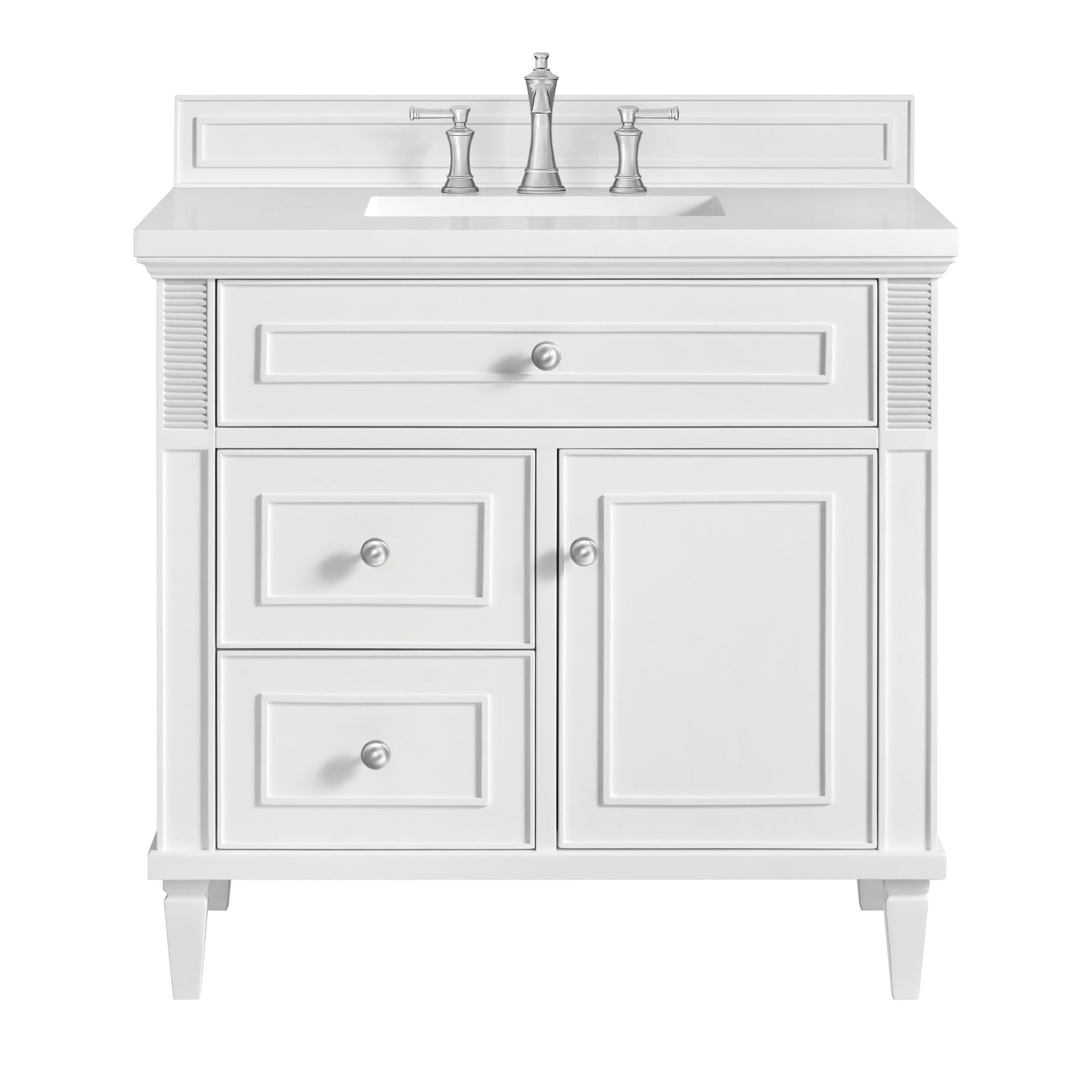 James Martin Vanities Lorelai 36" Bright White Single Vanity