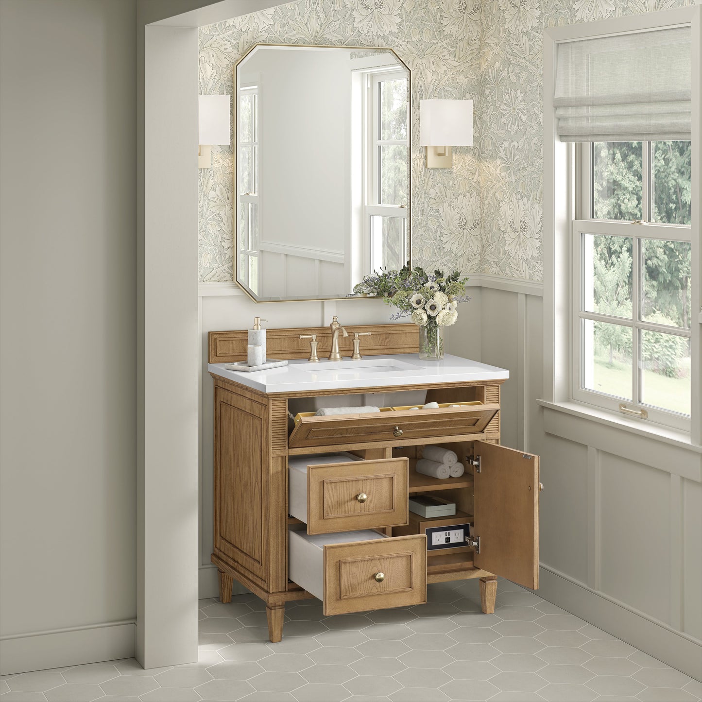 James Martin Vanities Lorelai 36" Light Natural Oak Single Vanity