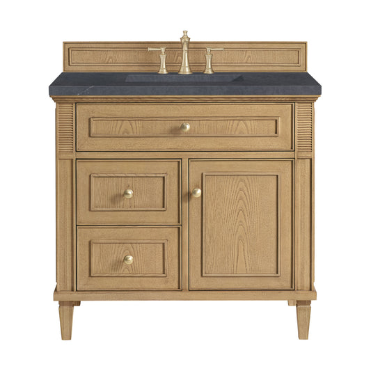 James Martin Vanities Lorelai 36" Light Natural Oak Single Vanity With 3 CM Charcoal Soapstone Quartz Top