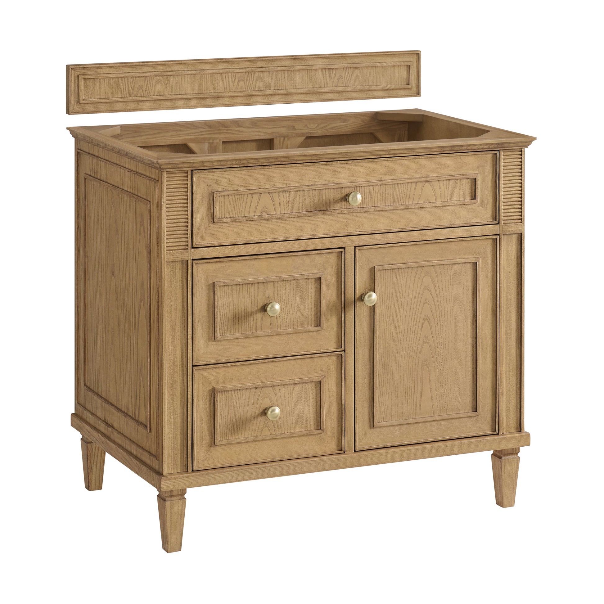 James Martin Vanities Lorelai 36" Light Natural Oak Single Vanity With 3 CM Lime Delight Quartz Top