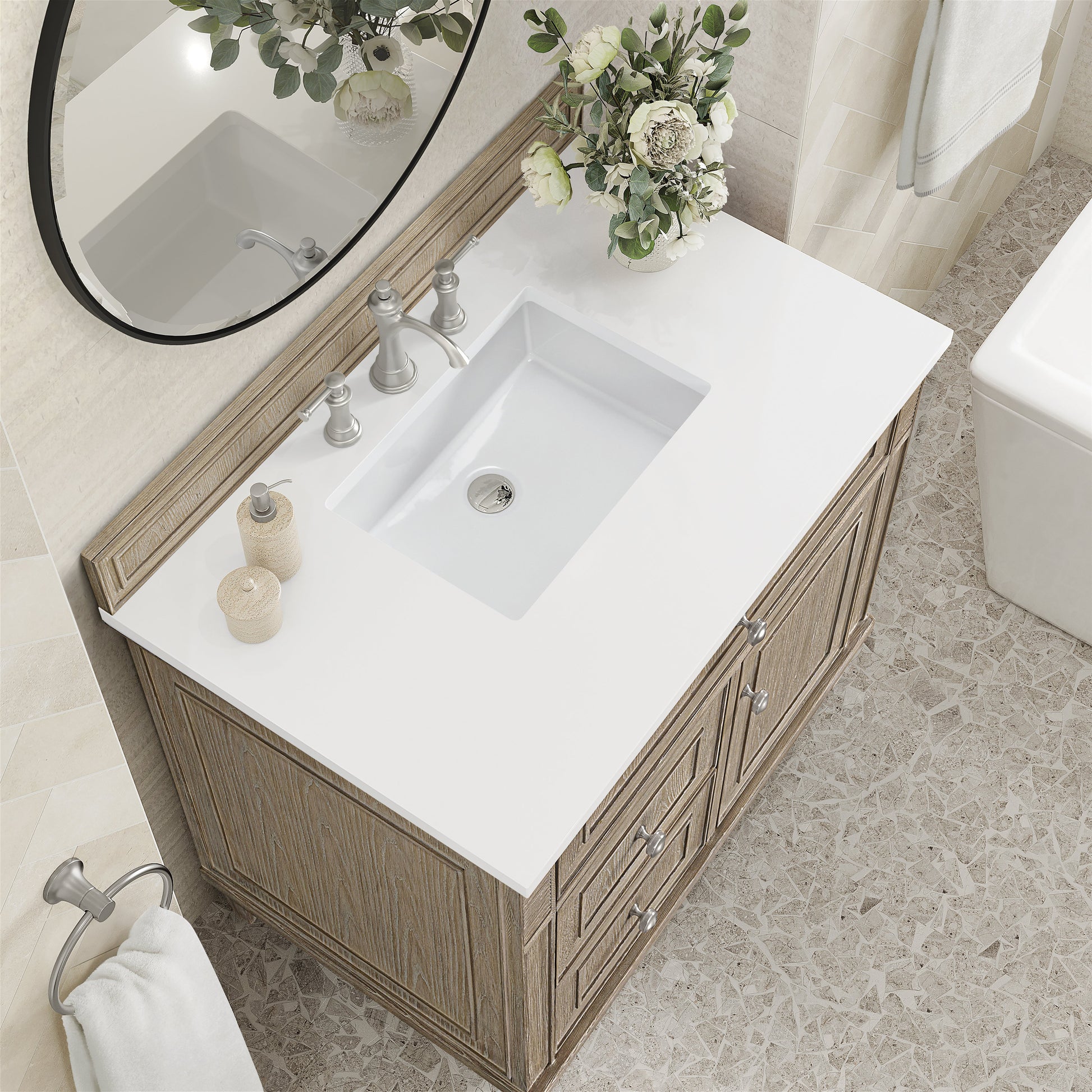 James Martin Vanities Lorelai 36" Whitewashed Oak Single Vanity