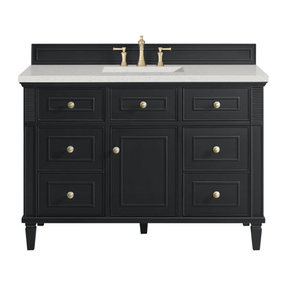 James Martin Vanities Lorelai 48" Black Onyx Single Vanity With 3 CM Lime Delight Quartz Top