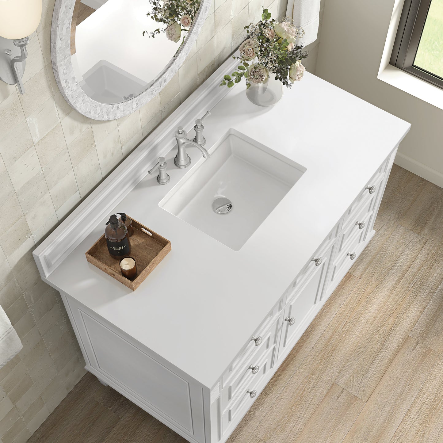 James Martin Vanities Lorelai 48" Bright White Single Vanity