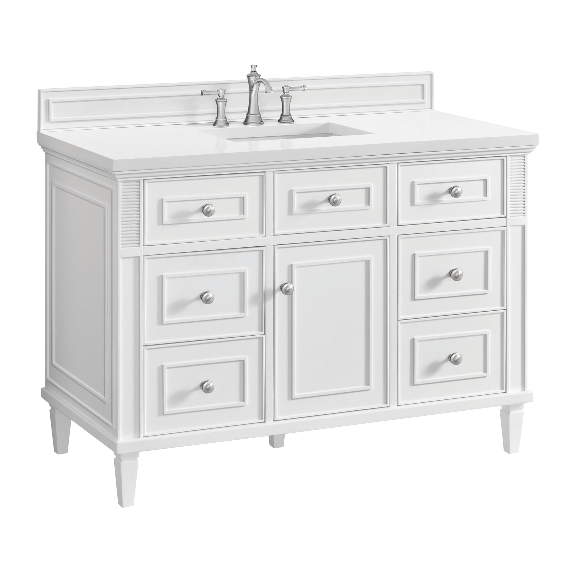 James Martin Vanities Lorelai 48" Bright White Single Vanity