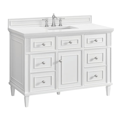 James Martin Vanities Lorelai 48" Bright White Single Vanity