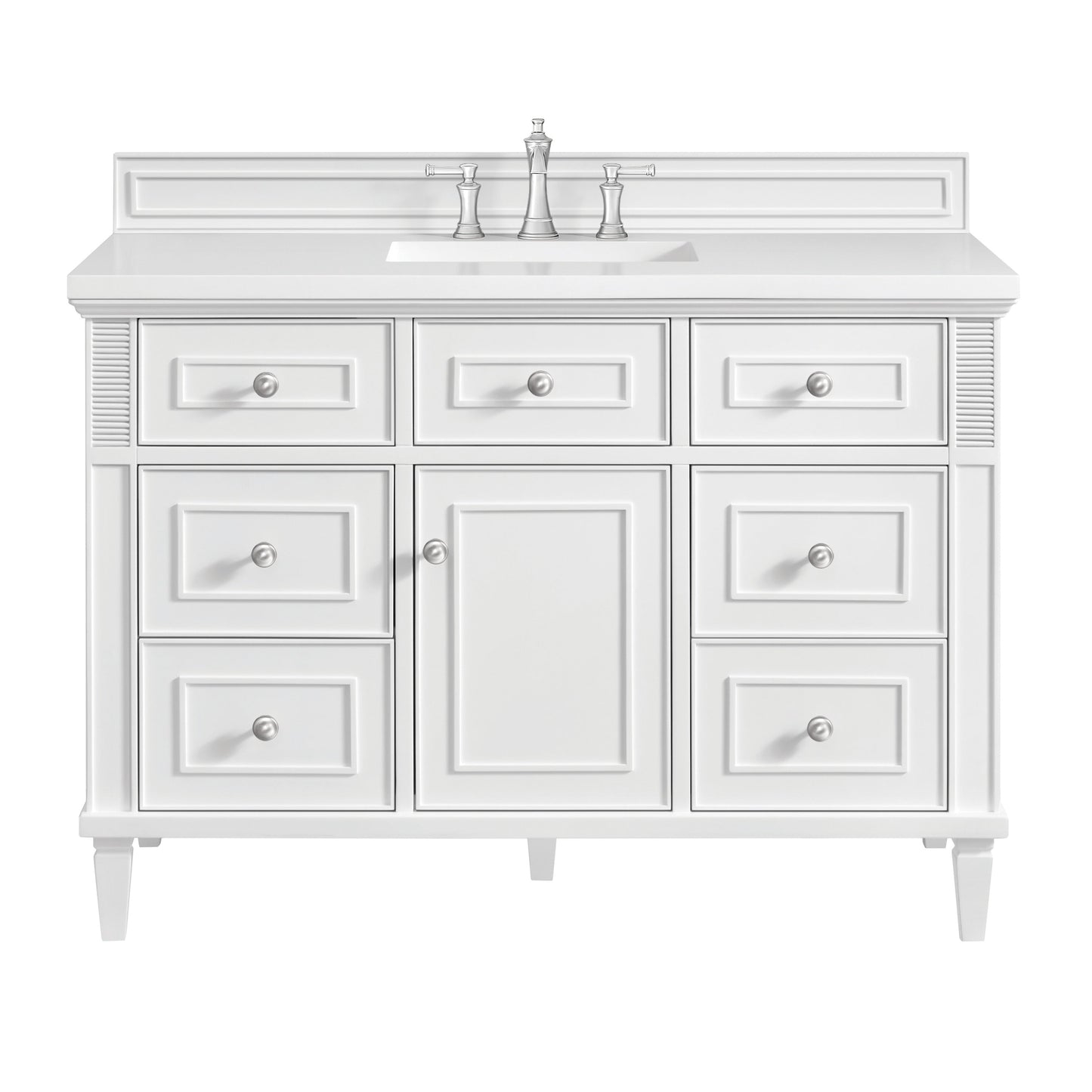 James Martin Vanities Lorelai 48" Bright White Single Vanity