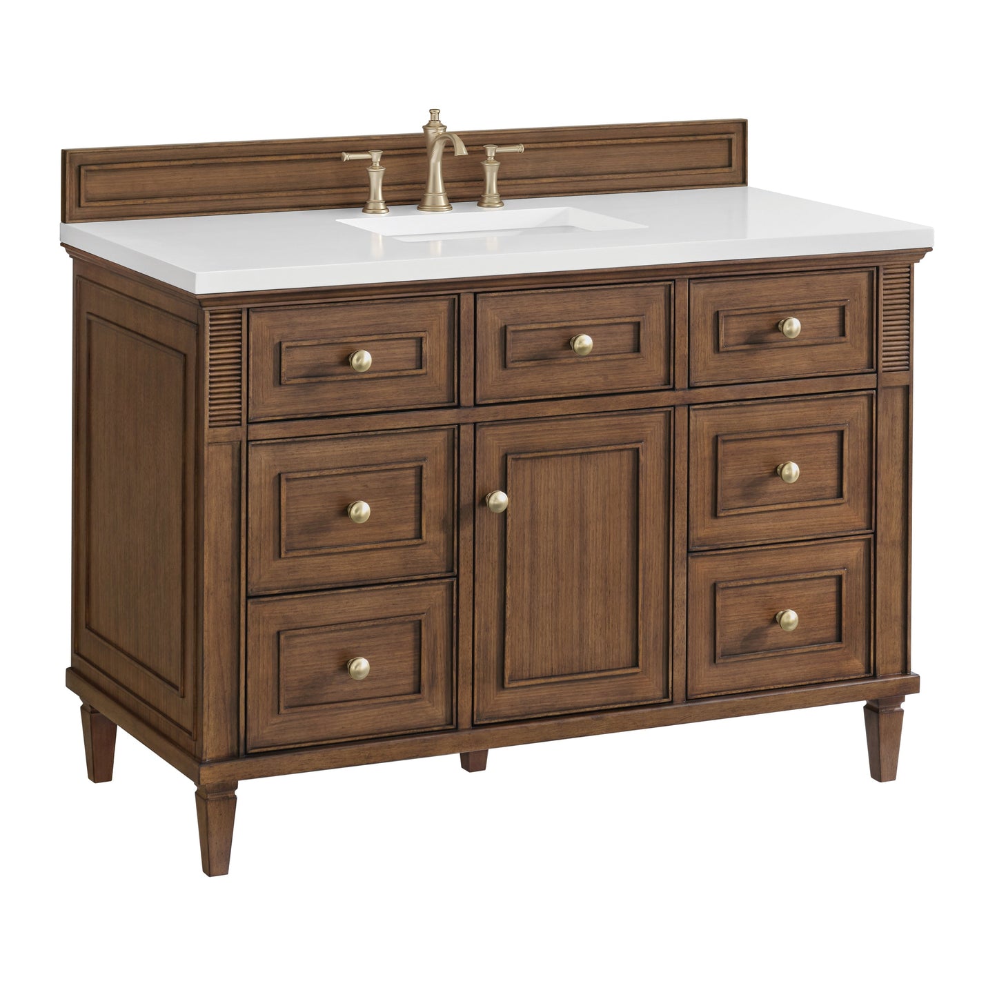 James Martin Vanities Lorelai 48" Mid-Century Walnut Single Vanity