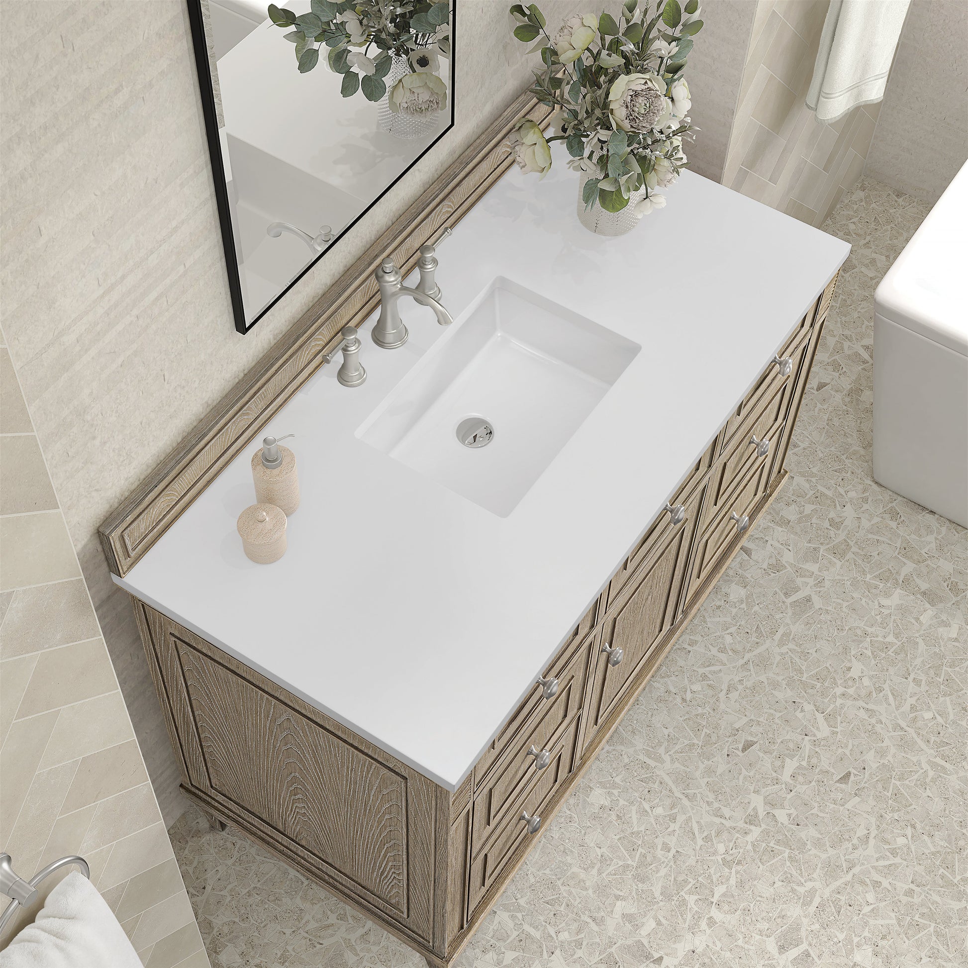 James Martin Vanities Lorelai 48" Whitewashed Oak Single Vanity