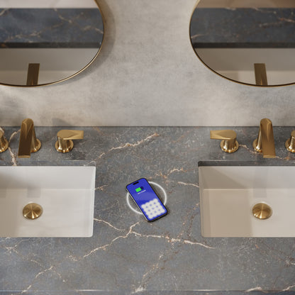 James Martin Vanities Lorelai 60" Black Onyx Double Vanity With 3 cm Parisien Bleu Silestone Top and FreePower Wireless Charger