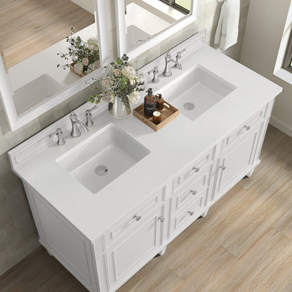 James Martin Vanities Lorelai 60" Bright White Double Vanity