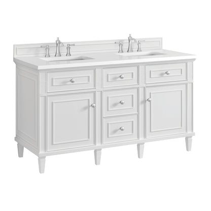 James Martin Vanities Lorelai 60" Bright White Double Vanity