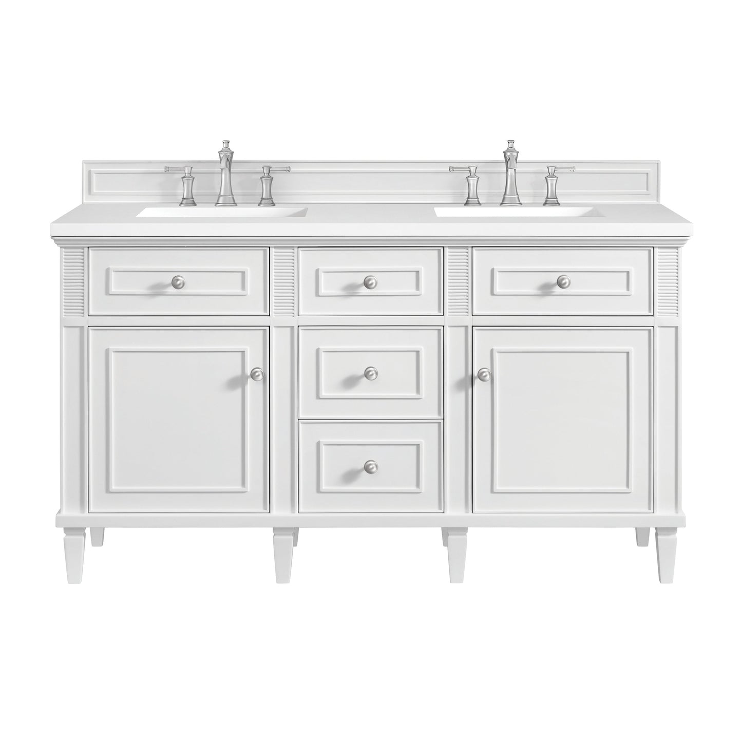 James Martin Vanities Lorelai 60" Bright White Double Vanity