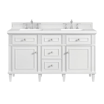 James Martin Vanities Lorelai 60" Bright White Double Vanity