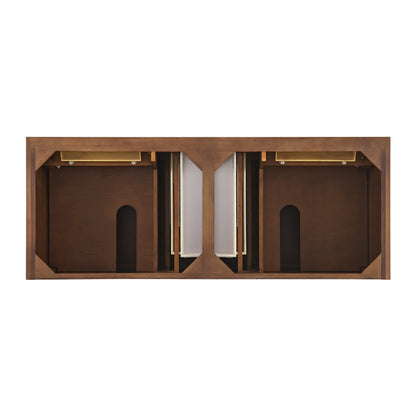 James Martin Vanities Lorelai 60" Mid-Century Walnut Double Vanity