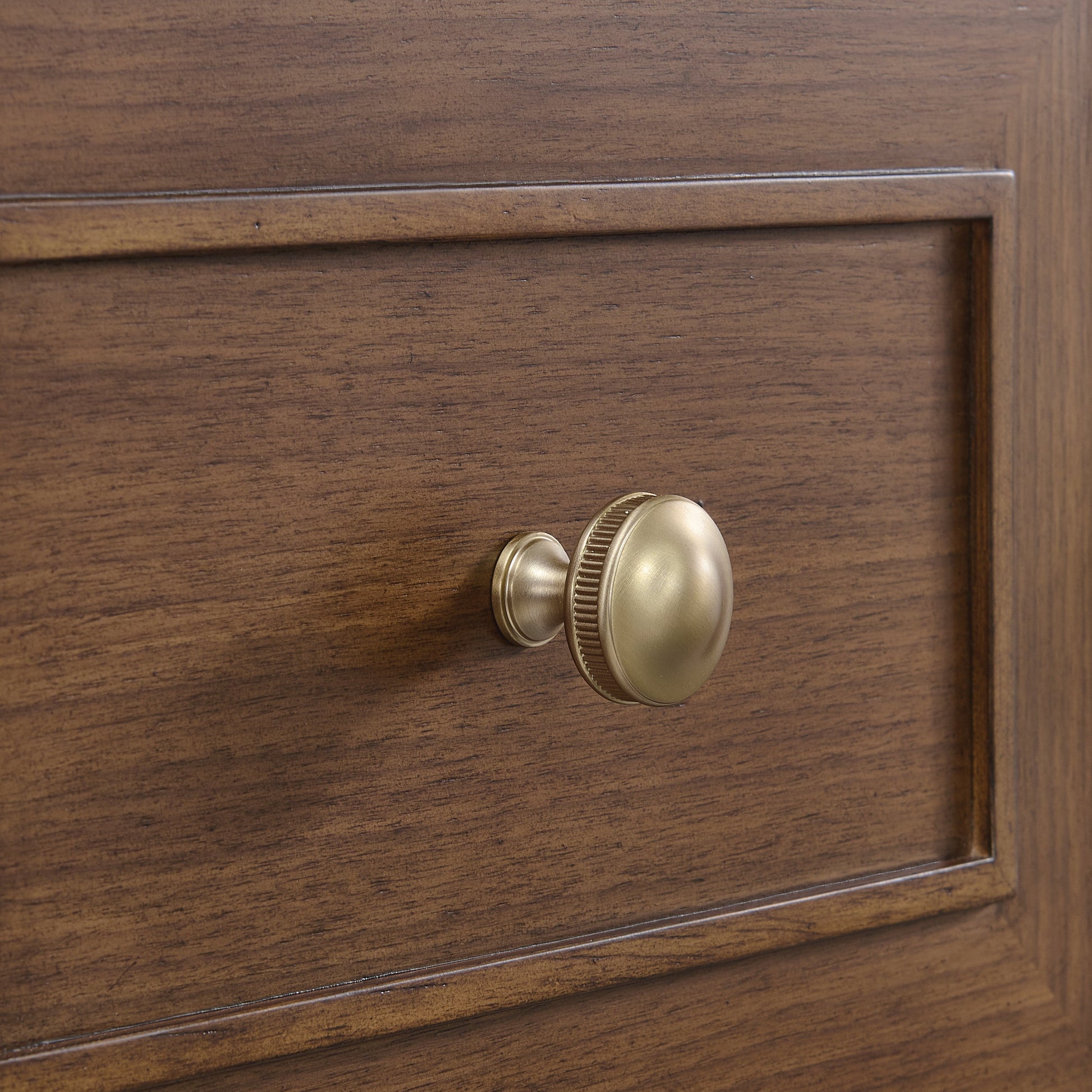 James Martin Vanities Lorelai 60" Mid-Century Walnut Double Vanity With 3 CM Arctic Fall Solid Surface Top