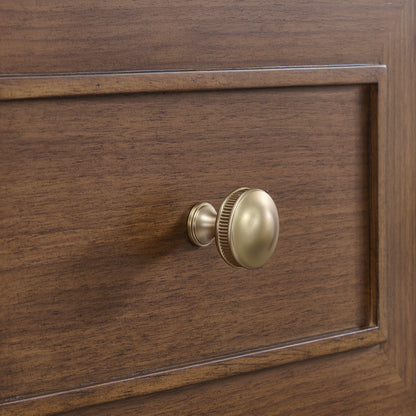 James Martin Vanities Lorelai 60" Mid-Century Walnut Double Vanity With 3 CM Ethereal Noctis Quartz Top