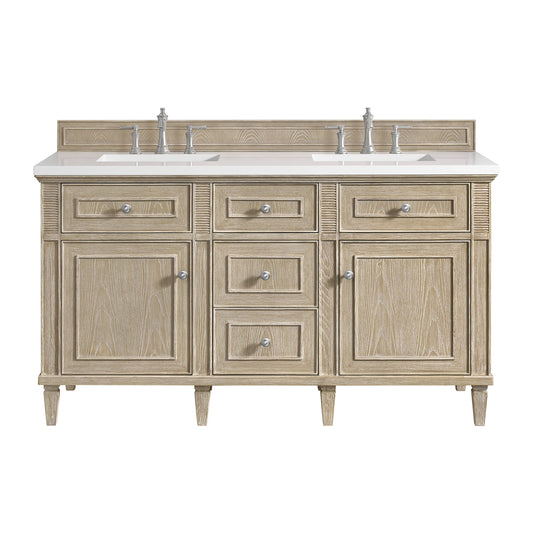 James Martin Vanities Lorelai 60" Whitewashed Oak Double Vanity