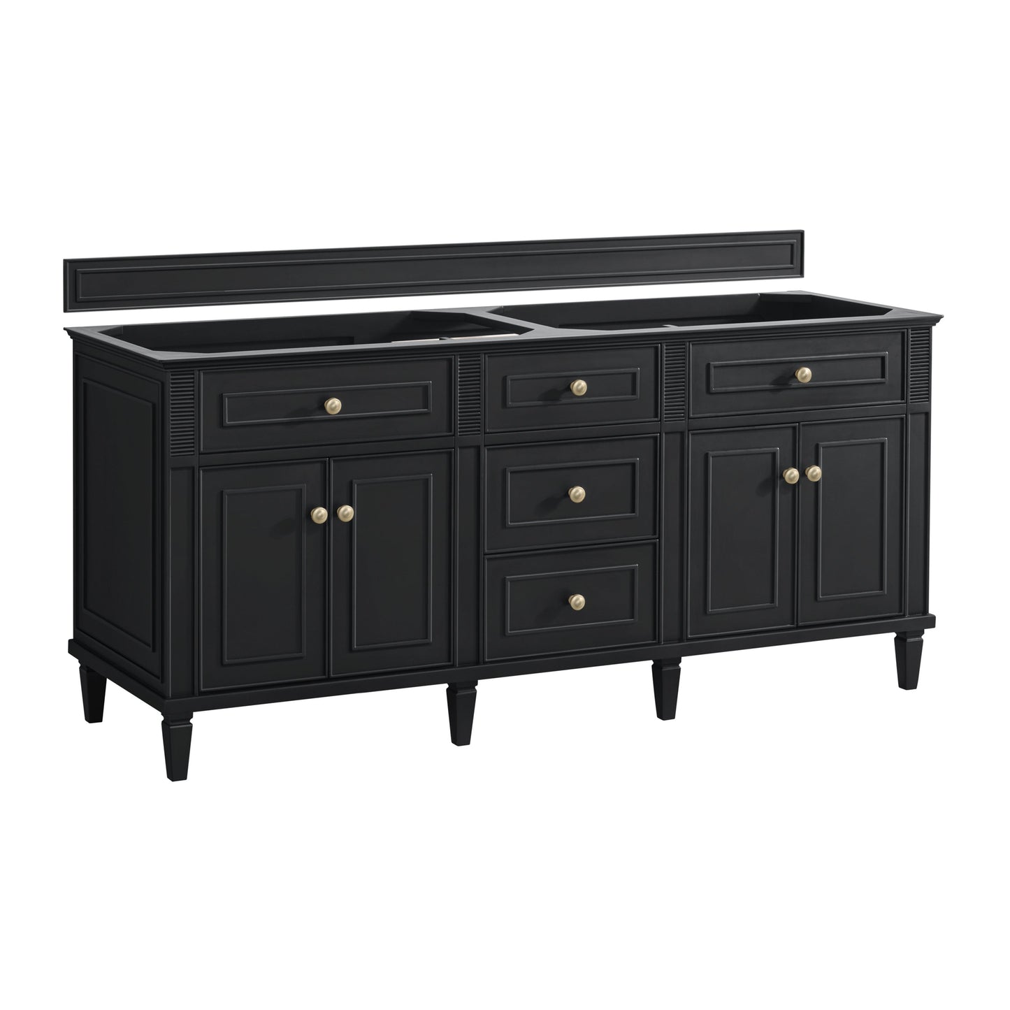 James Martin Vanities Lorelai 72" Black Onyx Double Vanity