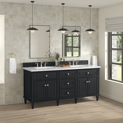 James Martin Vanities Lorelai 72" Black Onyx Double Vanity