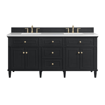 James Martin Vanities Lorelai 72" Black Onyx Double Vanity