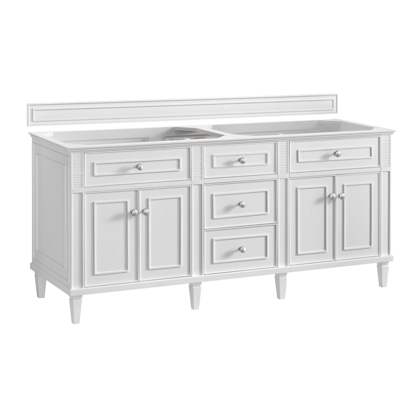 James Martin Vanities Lorelai 72" Bright White Double Vanity