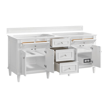 James Martin Vanities Lorelai 72" Bright White Double Vanity