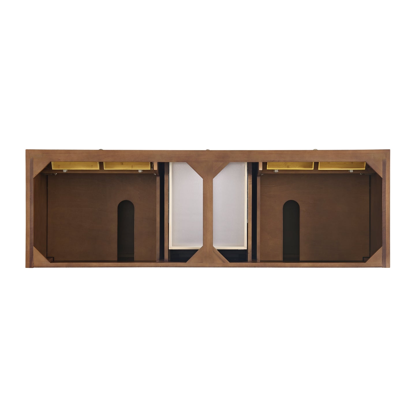 James Martin Vanities Lorelai 72" Mid-Century Walnut Double Vanity