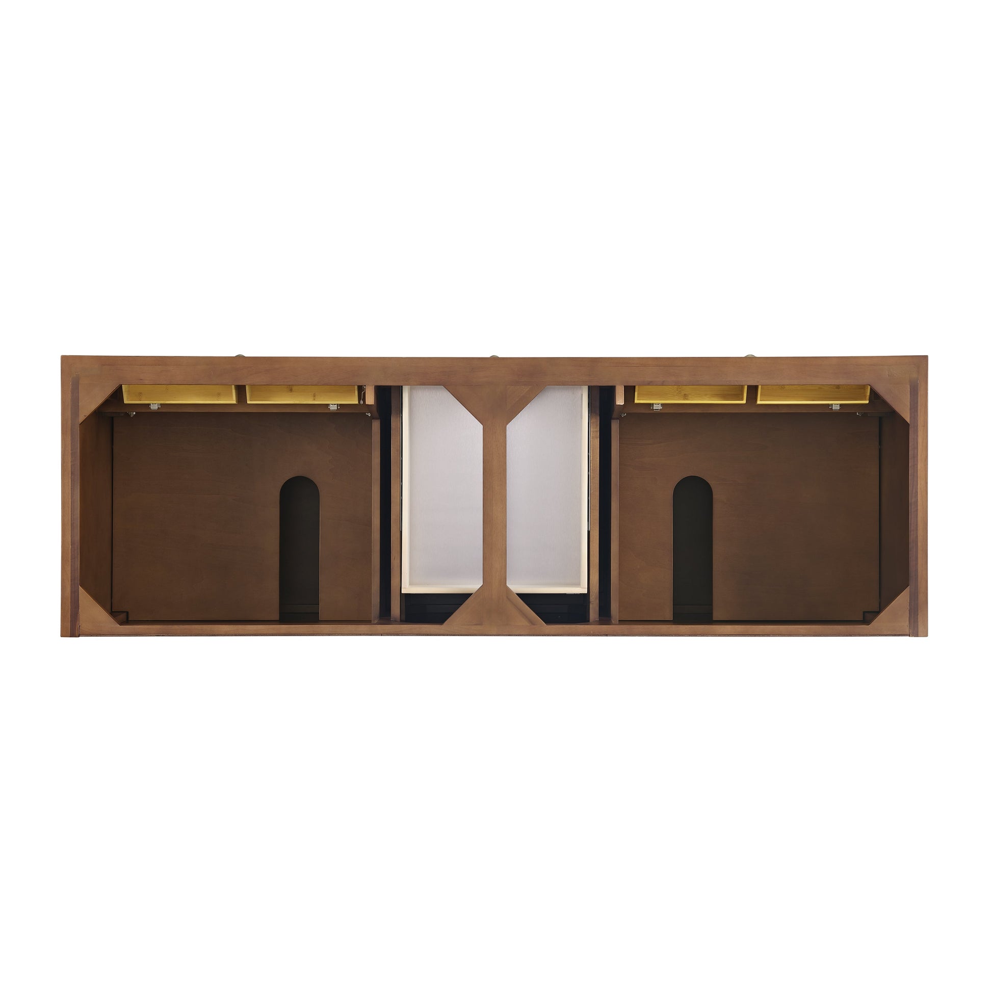 James Martin Vanities Lorelai 72" Mid-Century Walnut Double Vanity