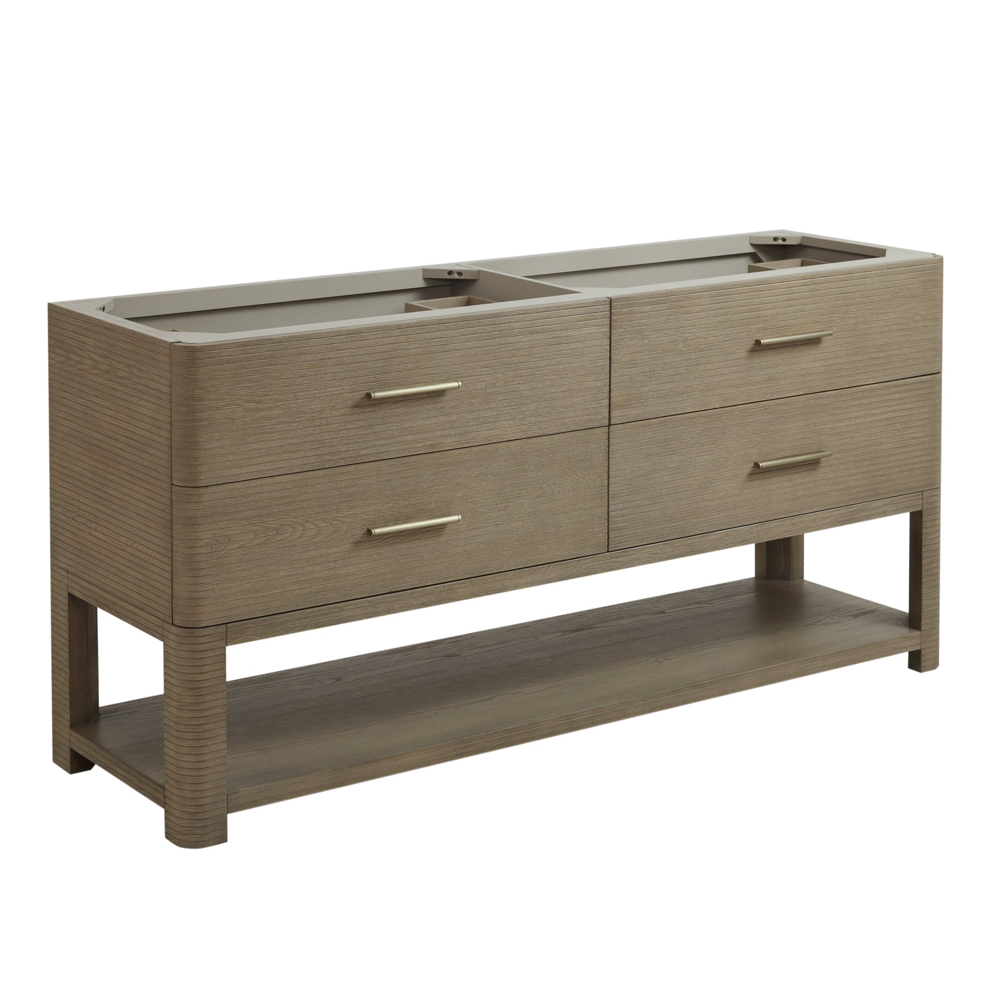 James Martin Vanities Lucian 72" Pebble Oak Double Vanity