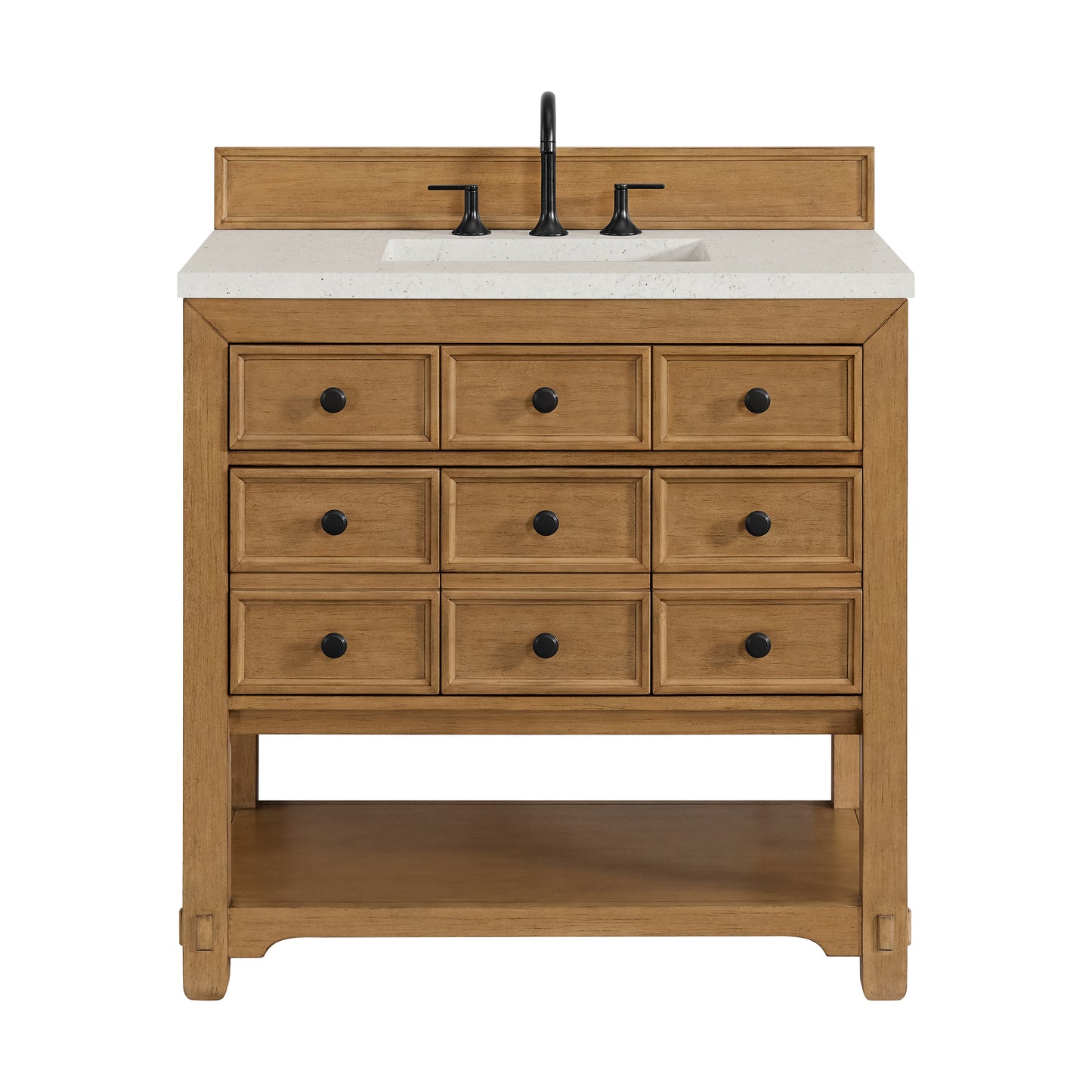 James Martin Vanities Malibu 36" Amber Birch Single Vanity With 3 cm Lime Delight Top