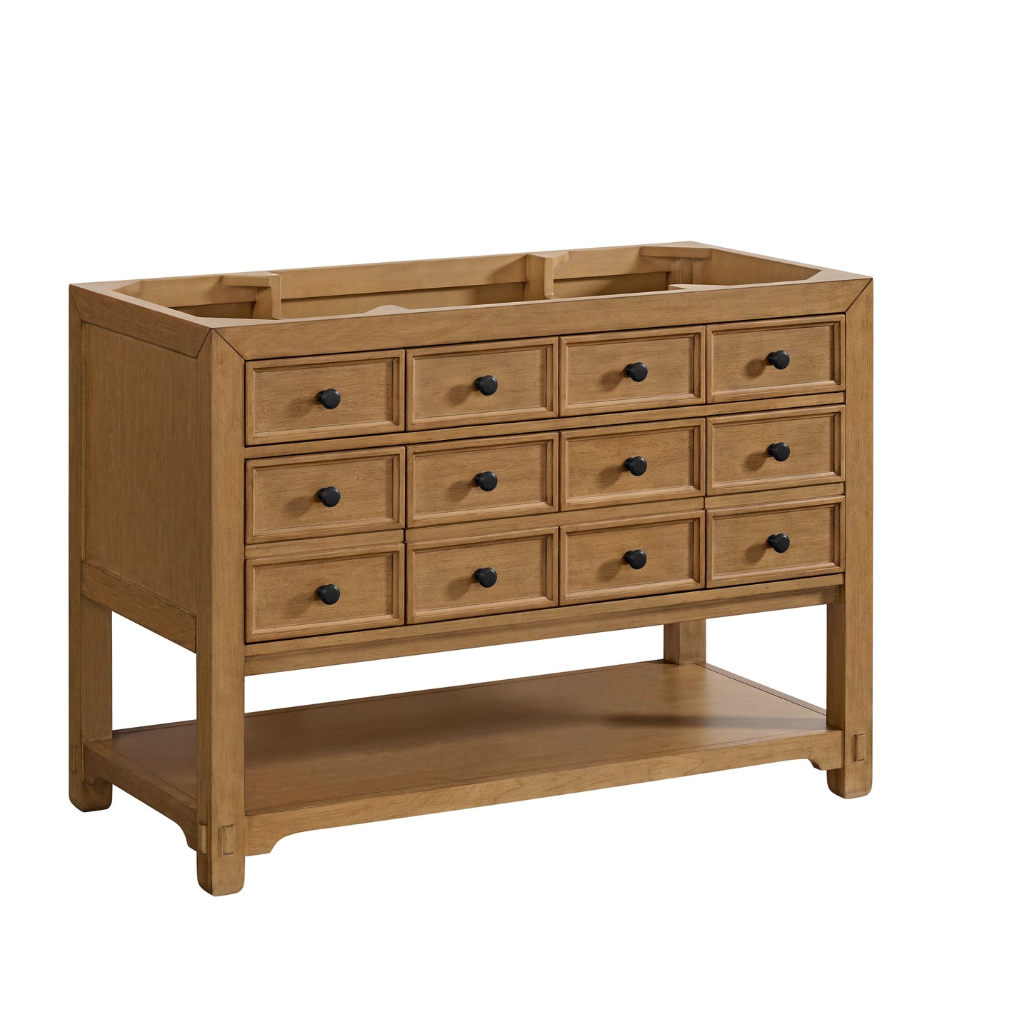 James Martin Vanities Malibu 48" Amber Birch Single Vanity With 3 cm Charcoal Soapstone Quartz Top