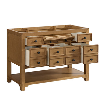 James Martin Vanities Malibu 48" Amber Birch Single Vanity With 3 cm Eternal Jasmine Pearl Quartz Top