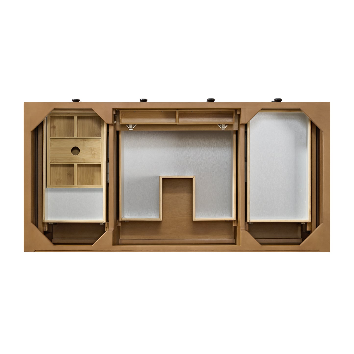 James Martin Vanities Malibu 48" Amber Birch Single Vanity With 3 cm White Zeus Quartz Top