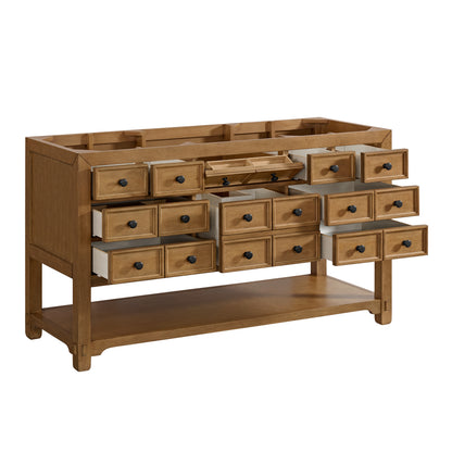 James Martin Vanities Malibu 60" Amber Birch Single Vanity With 3 cm Charcoal Soapstone Top