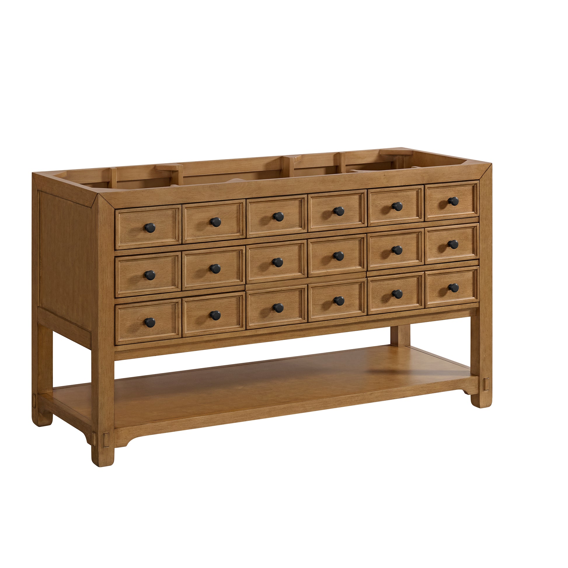 James Martin Vanities Malibu 60" Amber Birch Single Vanity With 3 cm Eternal Marfil Top