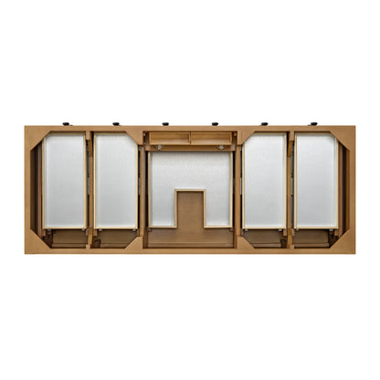 James Martin Vanities Malibu 60" Amber Birch Single Vanity With 3 cm Ethereal Noctis Top