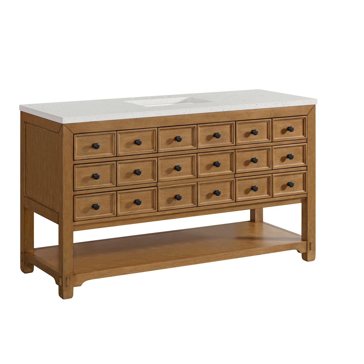 James Martin Vanities Malibu 60" Amber Birch Single Vanity With 3 cm Lime Delight Top