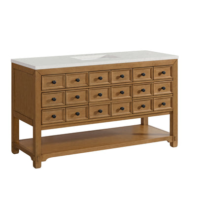 James Martin Vanities Malibu 60" Amber Birch Single Vanity With 3 cm Lime Delight Top