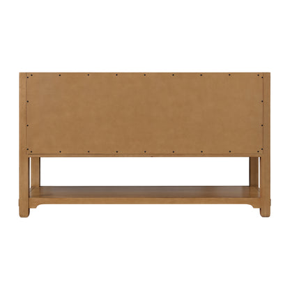 James Martin Vanities Malibu 60" Amber Birch Single Vanity With Single Hole 3 cm White Zeus Top & Backsplash