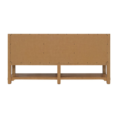 James Martin Vanities Malibu 72" Amber Birch Double Vanity With 3 cm Lime Delight Top