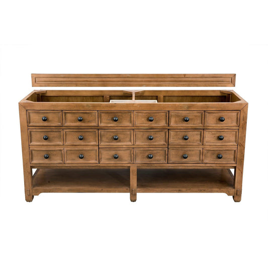 James Martin Vanities Malibu 72" Honey Alder Double Vanity Cabinet