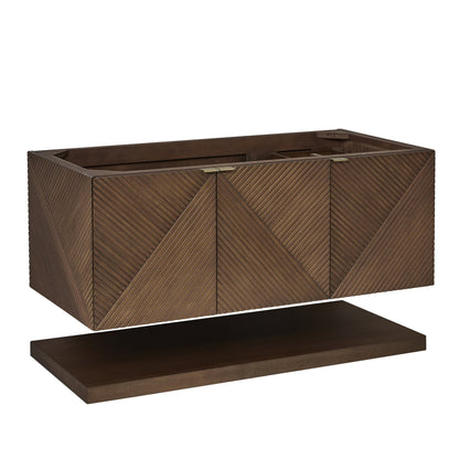 James Martin Vanities Marcello 48" Chestnut Single Vanity With 3 cm Arctic Fall Solid Surface Top