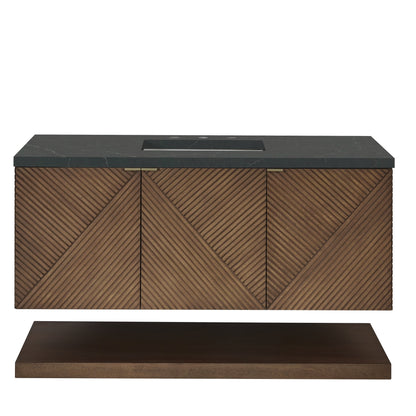 James Martin Vanities Marcello 48" Chestnut Single Vanity With 3 cm Charcoal Soapstone Quartz Top